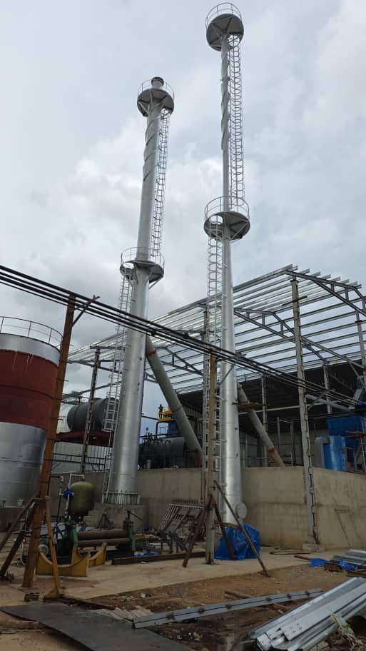 Lagged industrial stacks and process structures